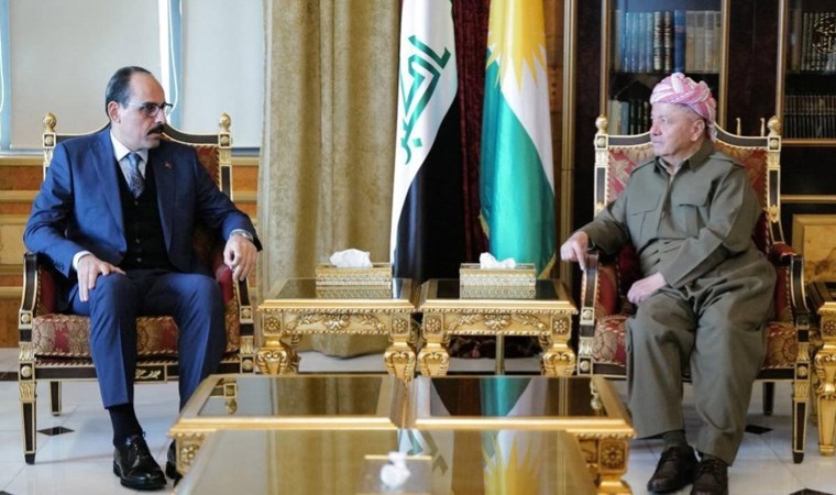 MİT Başkanı Kalın, Mesut Barzani ile görüştü