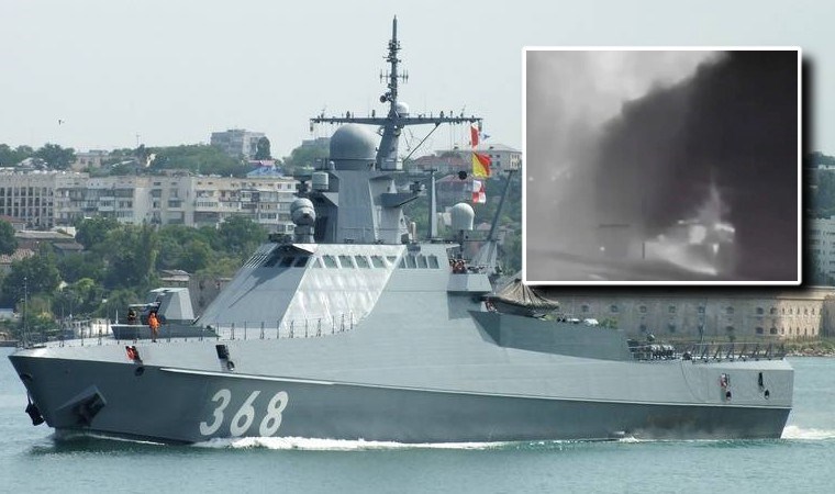 Karadeniz’de sıcak saatler: Ukrayna, Rus gemisini vurdu