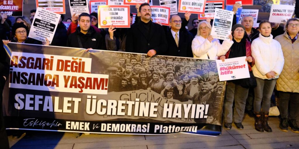 Asgari ücrete tepkiler büyüyor. “Sefalet ücretine hayır!”