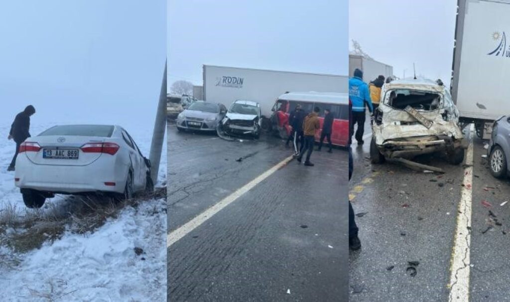 Bitlis’te zincirleme kaza… Çok sayıda yaralı var!