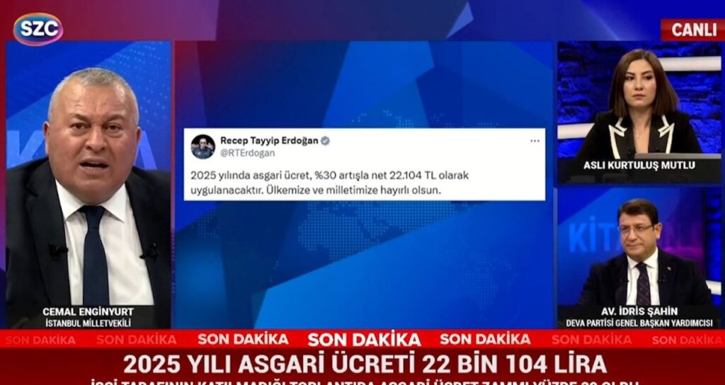 Cemal Enginyurt Asgari Ücret Tespit Komisyonu’ndaki o detaya dikkat çekti, ateş püskürdü