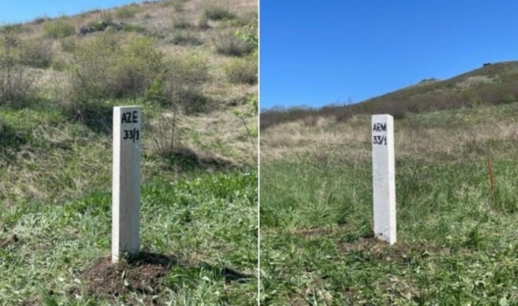Azerbaycan-Ermenistan sınırında yeni gelişme: İlk sınır taşı yerleştirildi