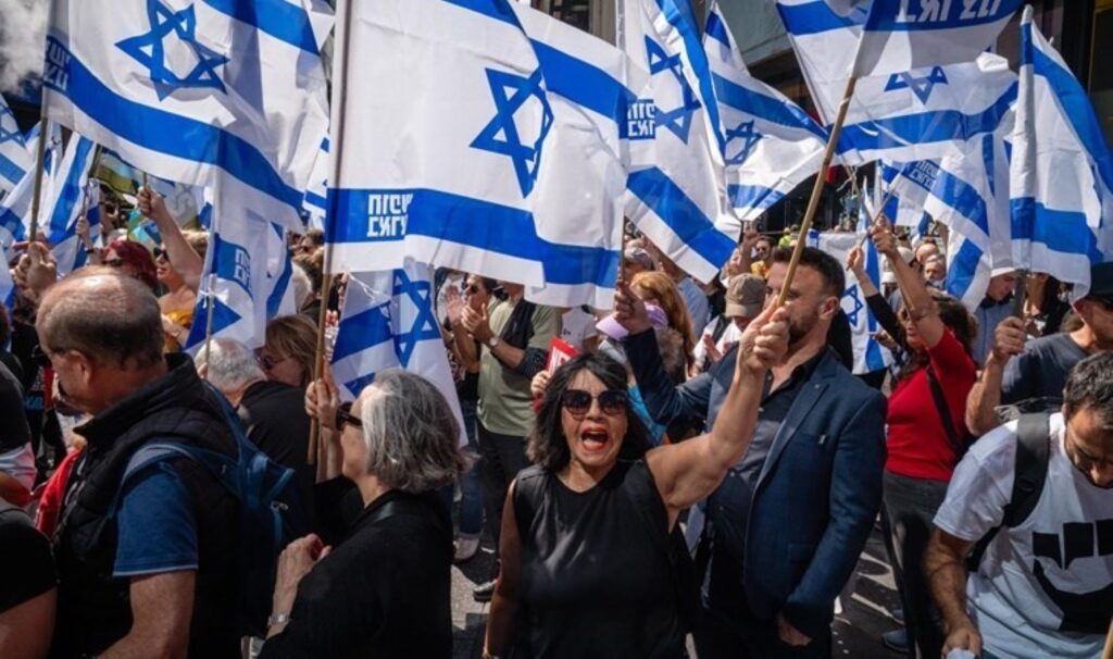 New York’ta İsrail yanlısı Yahudi grup Başbakan Netanyahu aleyhine gösteri yaptı