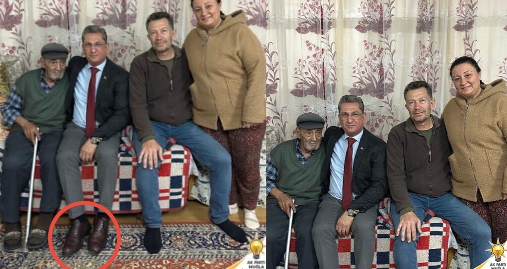 Ayakkabılı girdiği evin fotoğrafını sansürledi