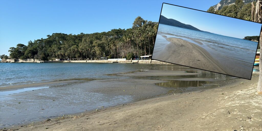 Deprem fırtınasıyla mücadele eden Ege’de deniz suyu 30 metre çekildi
