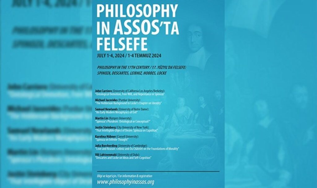 ‘Assos’ta Felsefe’ bu yıl 1-4 Temmuz tarihlerinde gerçekleşecek: ‘Spinoza, Descartes, Leibniz, Hobbes, Locke…’