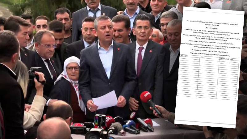Özgür Özel, İmamoğlu ve erken seçim için imza kampanyasını bayramın ilk günü başlattı