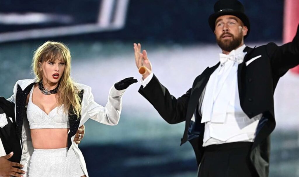 Taylor Swift ile sevgilisi Travis Kelce’den sürpriz sahne şovu