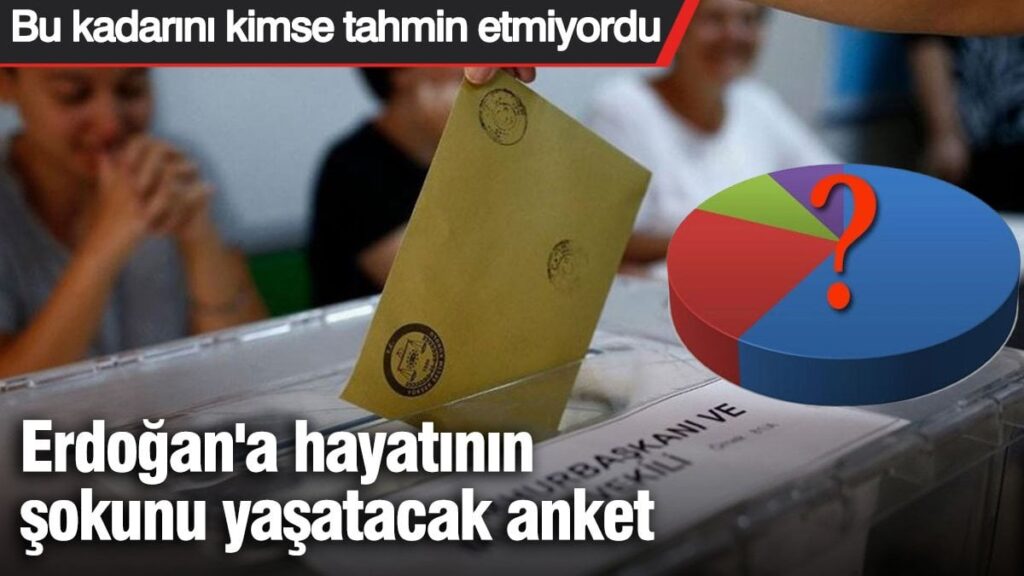 Erdoğan’a hayatının şokunu yaşatacak anket. Bu kadarını kimse tahmin etmiyordu
