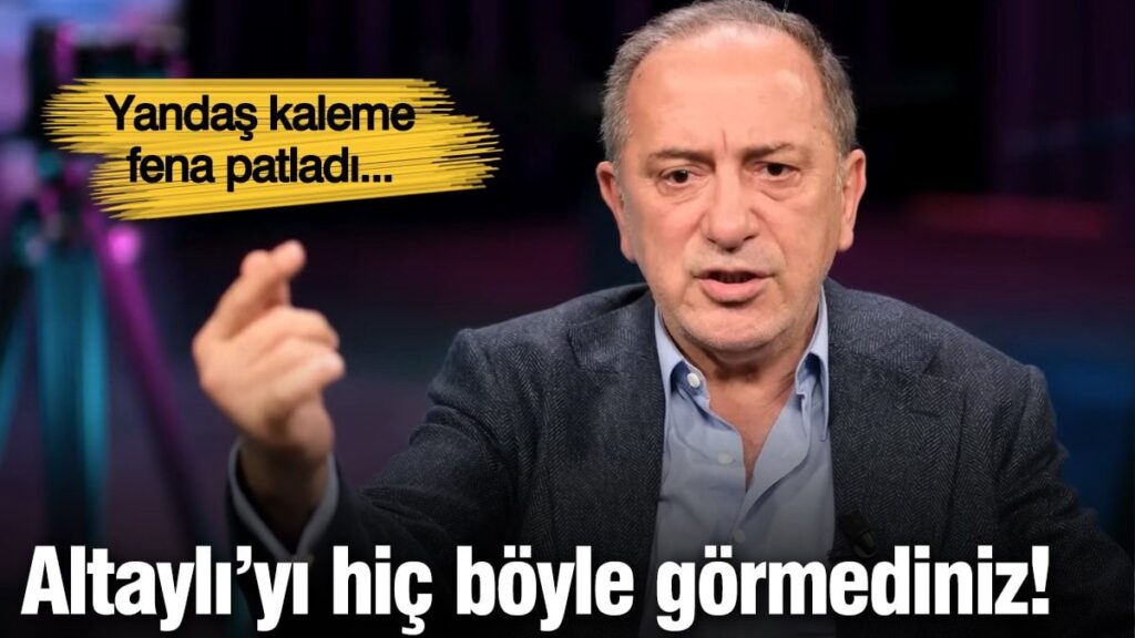 Fatih Altaylı’yı hiç böyle görmediniz! Yandaş kaleme canlı yayında fena patladı…