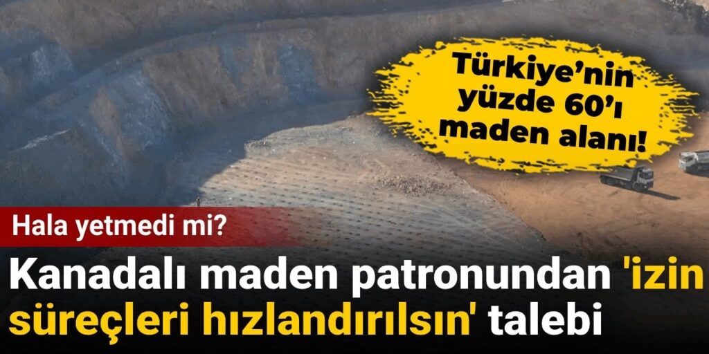 Hala yetmedi mi: Kanadalı maden patronundan izin süreçleri hızlandırılsın talebi