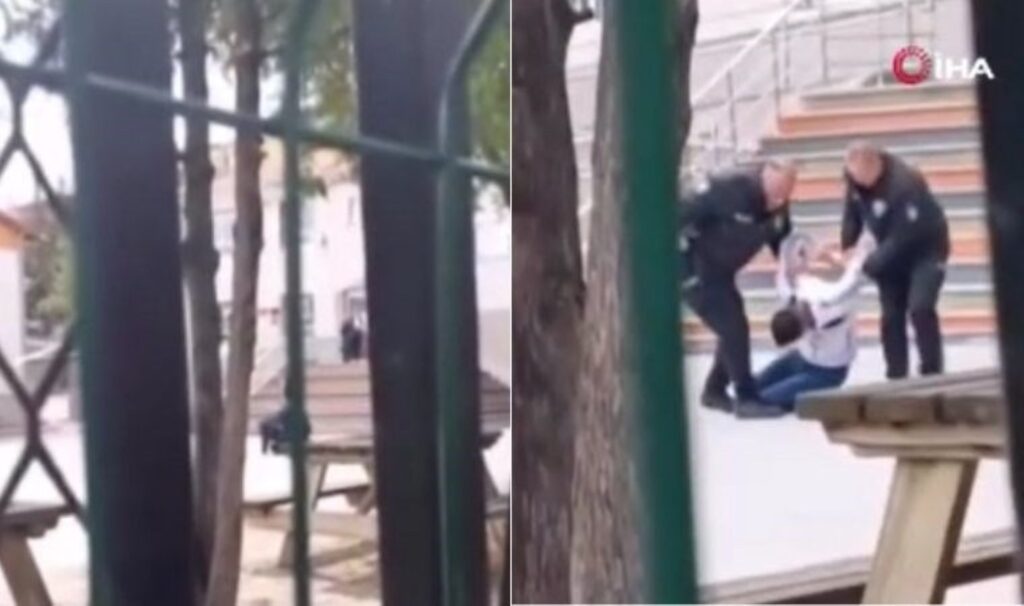 Yeğenini okuldan almak istedi: Aile izin vermeyince olay çıkarttı