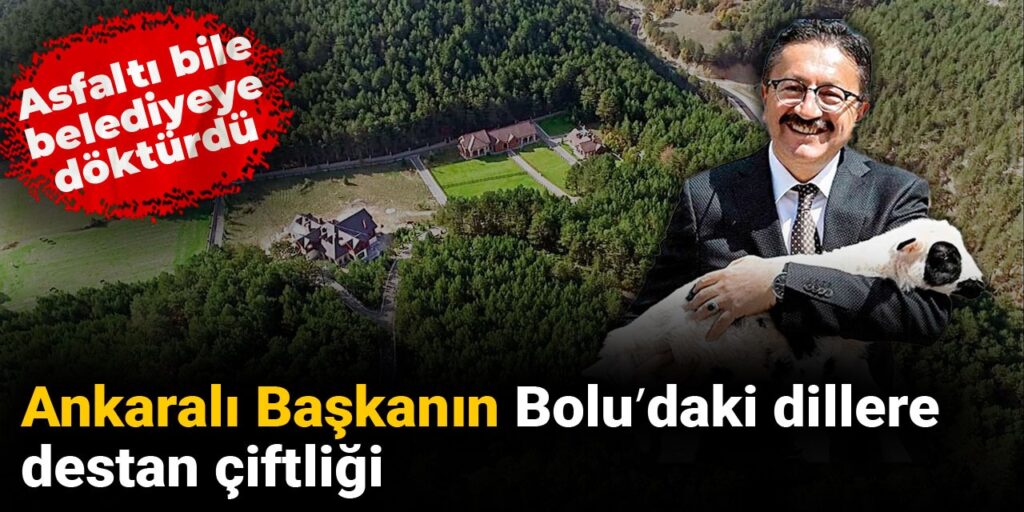 Ankaralı Başkanın Bolu’daki dillere destan çiftliği: Asfaltı bile belediyeye döktürdü