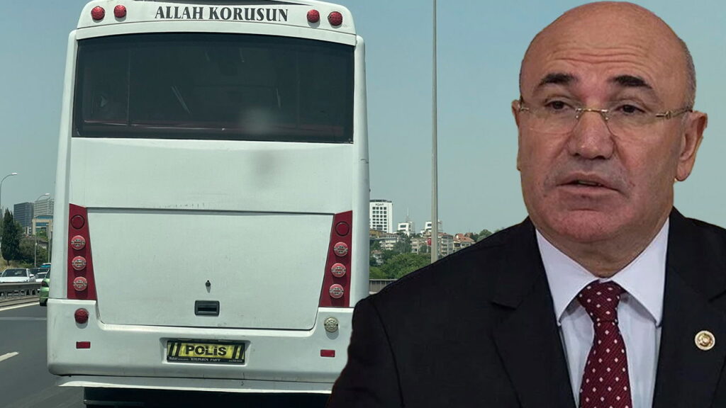 CHP’li Tanal gündeme getirdi, Emniyet inceleme başlattı: ‘Plakası kapatılan polis otobüsü’