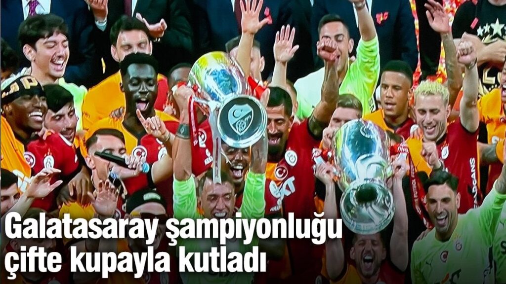 Galatasaray şampiyonluğu çifte kupayla kutladı