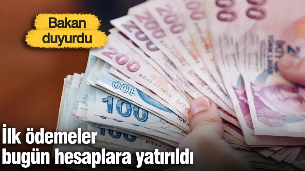 İlk ödemeler bugün hesaplara yatırıldı! Bakan duyurdu