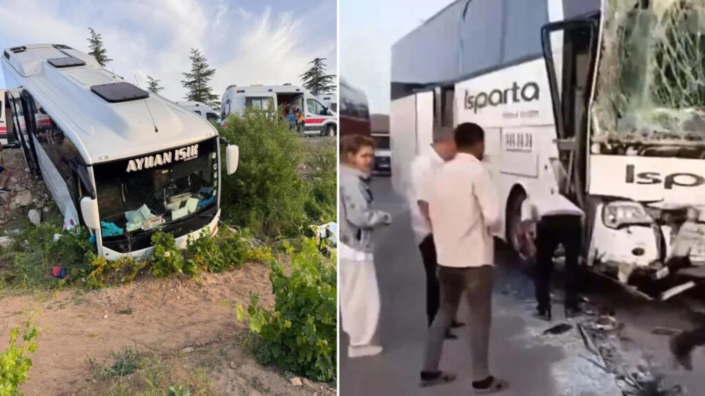 Isparta’da iki yolcu otobüsü çarpıştı: Çok sayıda yaralı var!