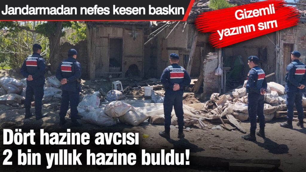 Tokatlı 4 hazine avcısı 2 bin yıllık hazineyi buldu! Gizemli yazının sırrı: Jandarmadan nefes kesen baskın