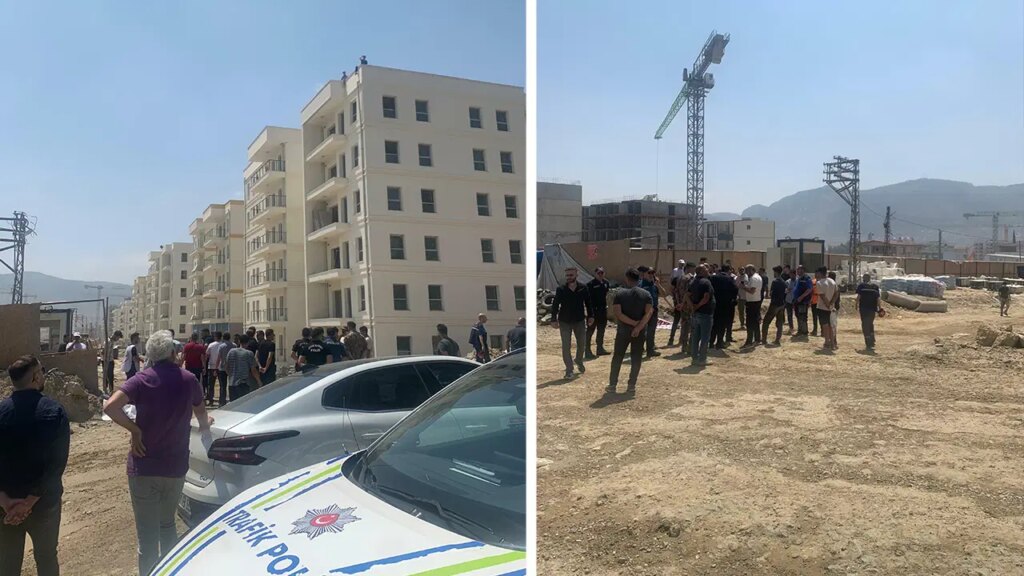 Hatay’da ücretlerini alamayan TOKİ işçileri çatıya çıktı: 2 işçi gözaltında!