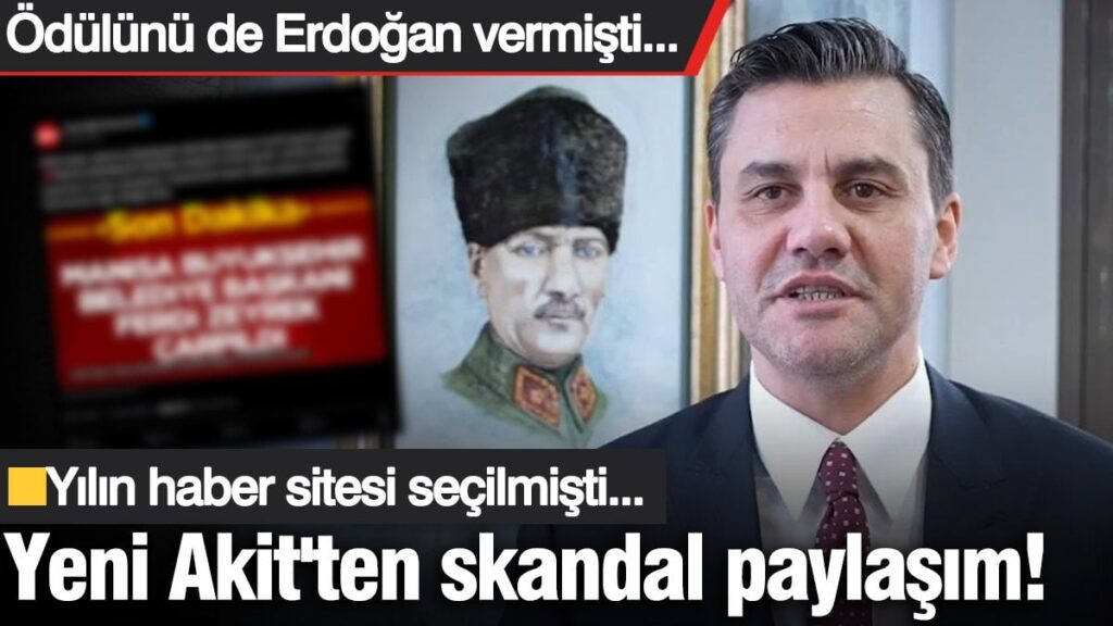 Yeni Akit’ten skandal paylaşım! Yılın haber sitesi seçilmişti, ödülünü de Erdoğan vermişti…