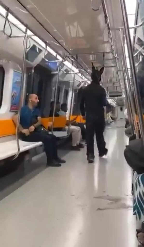 Tavşan Kostümlü Genç Metroda Tüfekle Yakalandı