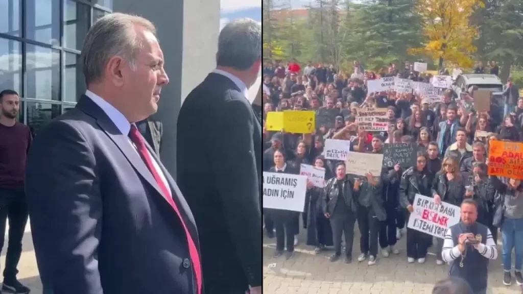 Erciyes Üniversitesi’nde kadın cinayeti tepki çekti: Öğrenciler rektörün istifasını istedi