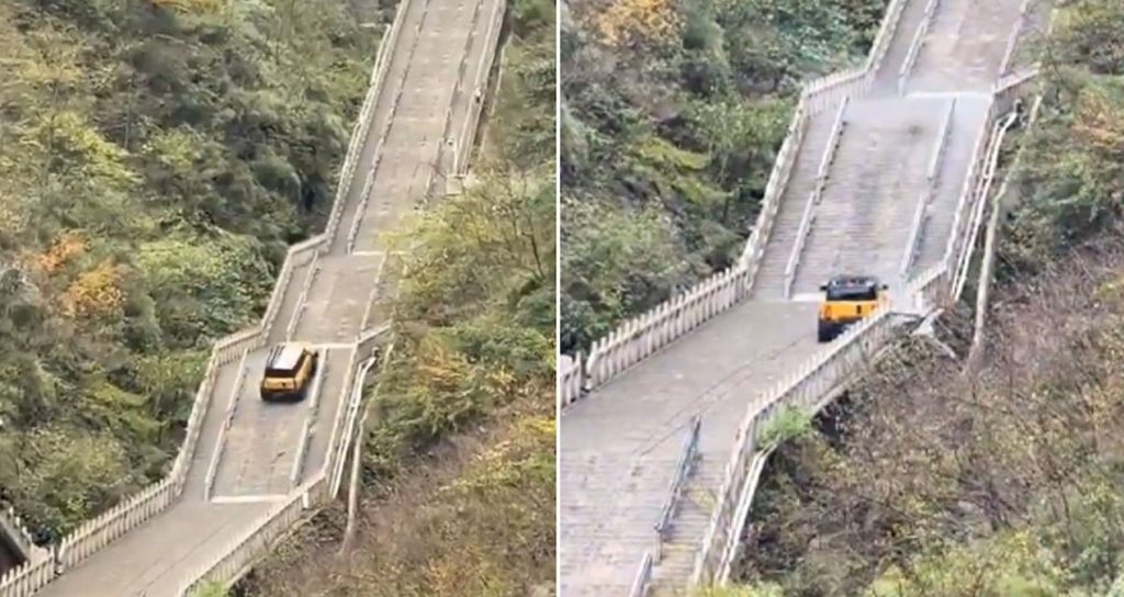 Ünlü otomobil markası şov yaparken rezil oldu: Tarihi yapıyı mahvettiler