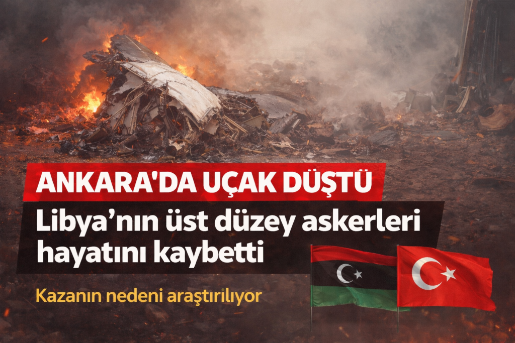 Ankara’da Libya Heyetini Taşıyan Uçak Düştü: Üst Düzey Komutanlar Hayatını Kaybetti