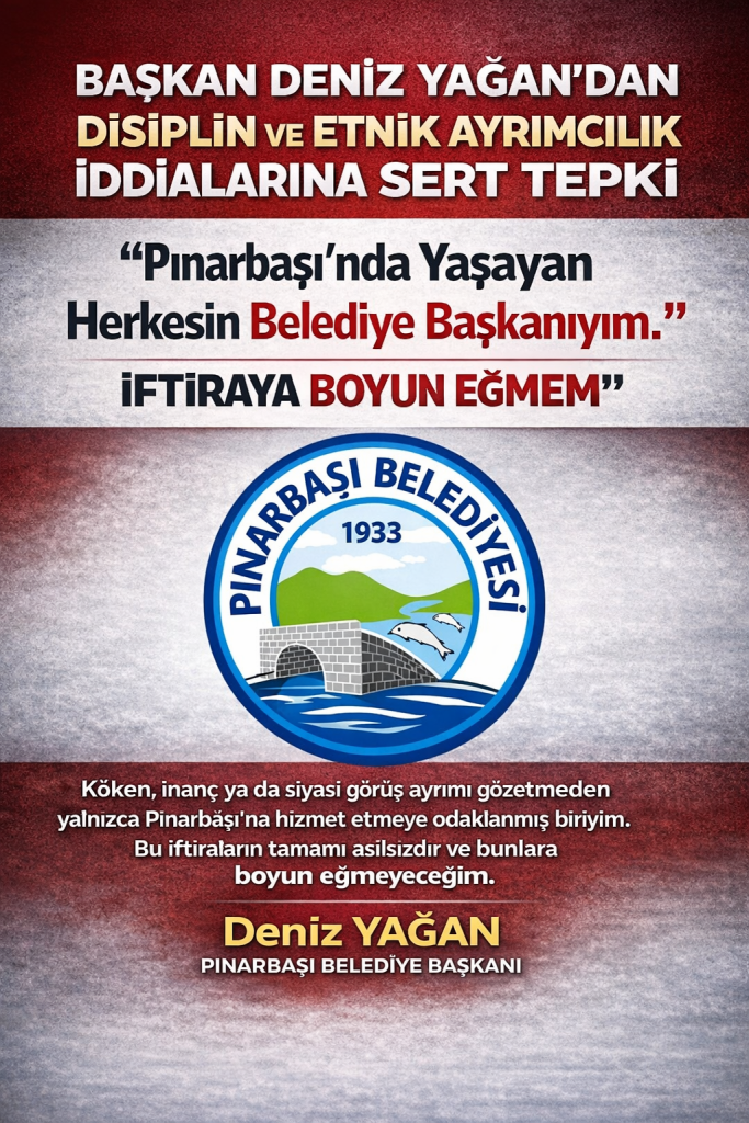 Deniz Yağan, son günlerde hakkında ortaya atılan “etnik ayrımcılık” iddialarına ve Cumhuriyet Halk Partisi il örgütü içinde kendisiyle ilgili yürütüldüğü öne sürülen disiplin söylentilerine sert bir açıklamayla yanıt verdi. Yağan, söz konusu iddiaların tamamının asılsız olduğunu vurgulayarak, kamuoyunu yanıltmaya yönelik bir algı operasyonu yürütüldüğünü ifade etti.