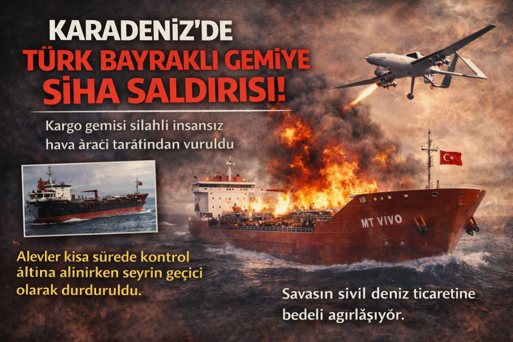 TÜRK GEMİSİ KARADENİZ’DE SALDIRIYA UĞRADI
