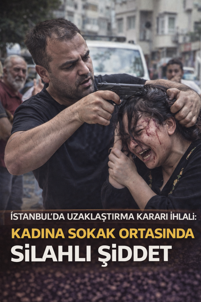İstanbul’da Uzaklaştırma Kararı İhlali: Kadına Sokak Ortasında Silahlı Şiddet