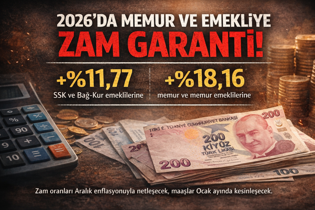MEMUR VE EMEKLİ ZAMMI ŞEKİLLENİYOR: RAKAMLAR ŞİMDİDEN BELLİ, GÖZLER ARALIK ENFLASYONUNDA