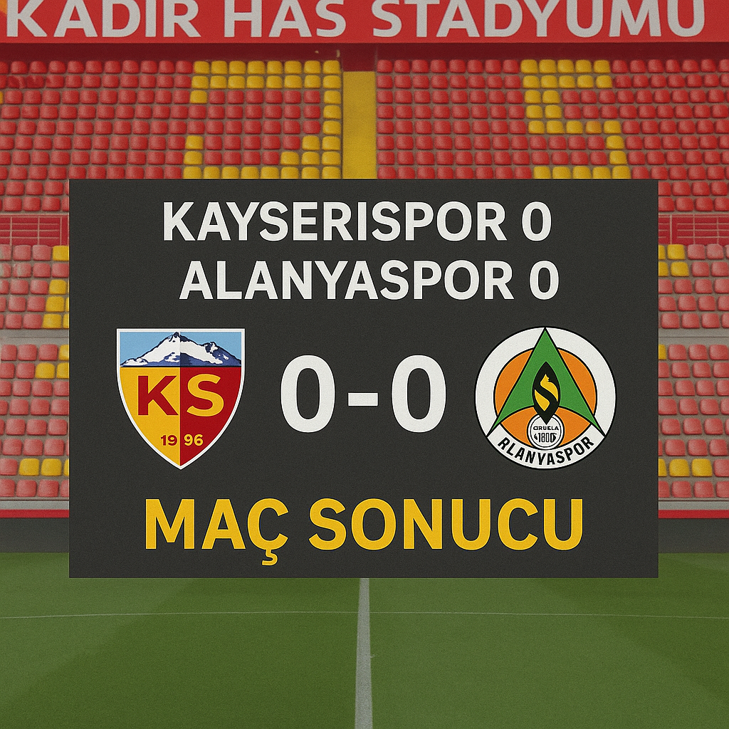 Kayserispor ve Alanyaspor’dan Gol Sesi Çıkmadı: Kadir Has Stadı’nda Puanlar Paylaşıldı