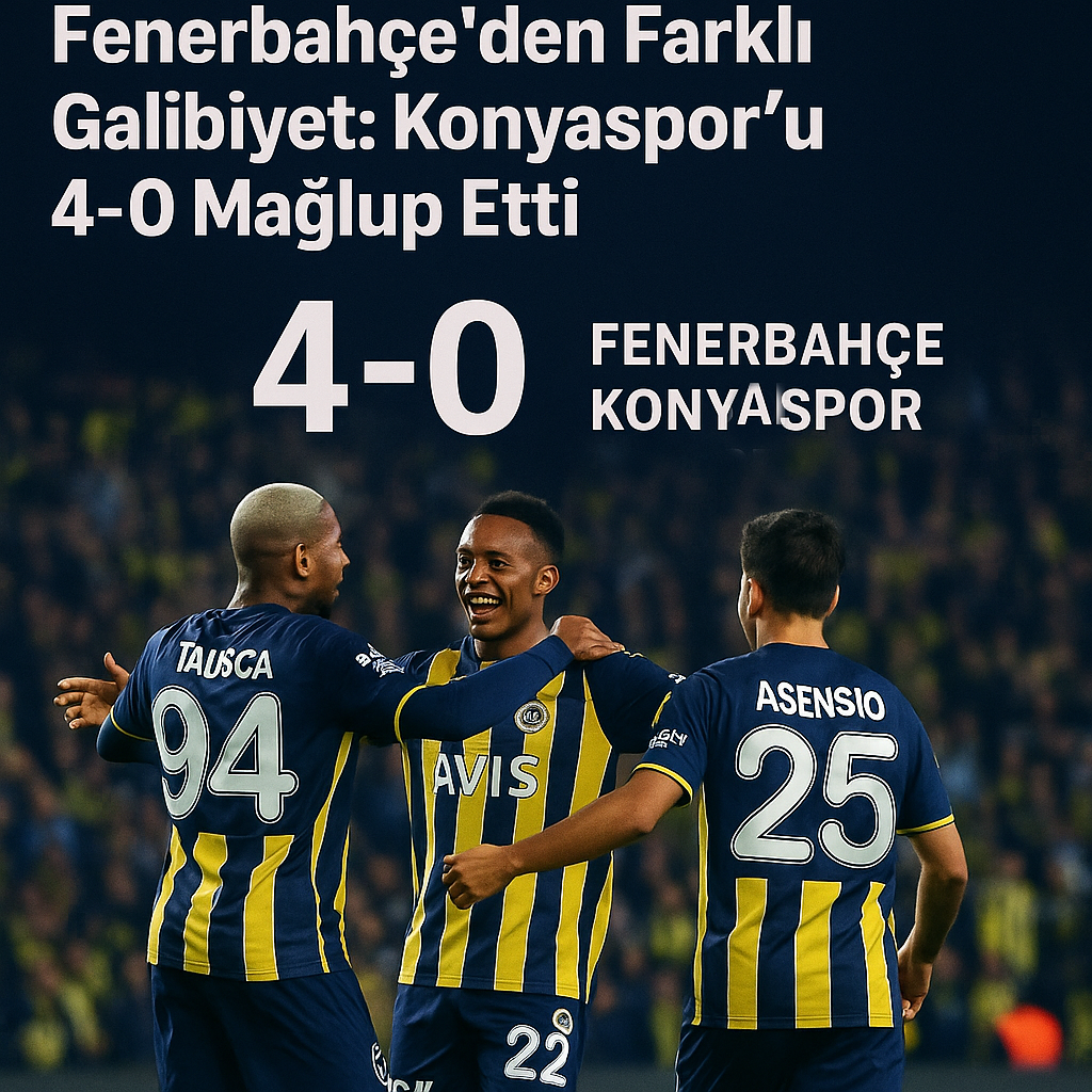 Fenerbahçe’den Farklı Galibiyet: Konyaspor’u 4-0 Mağlup Etti