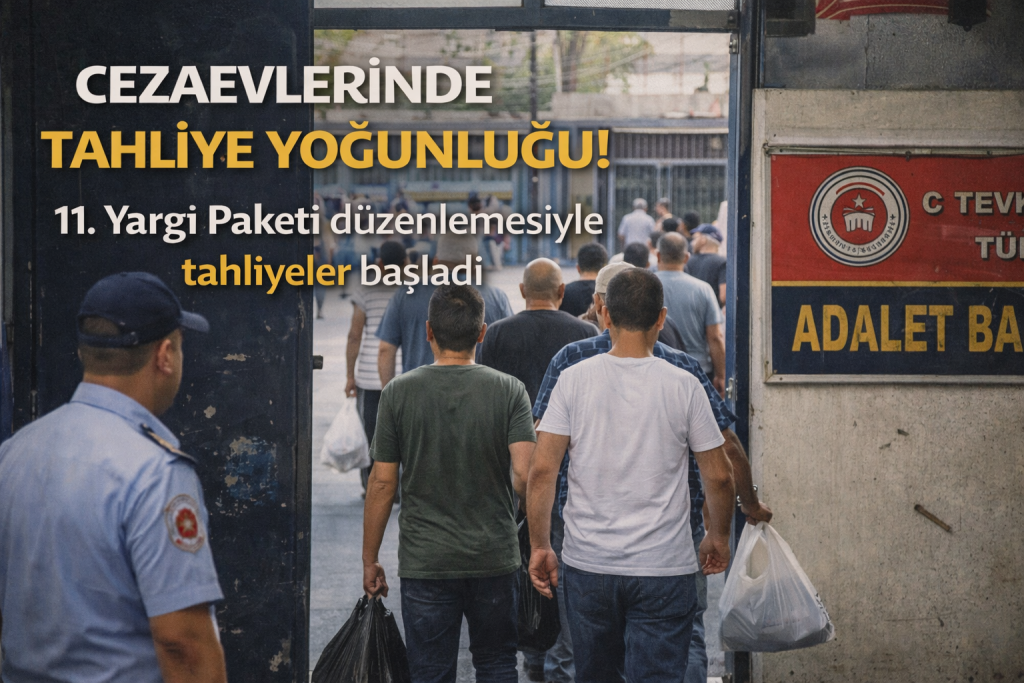 YARGI PAKETİ YÜRÜRLÜKTE: CEZAEVLERİNDE TAHLİYELER BAŞLADI