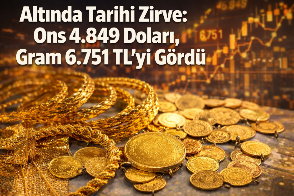 Altında Tarihi Zirve: Ons 4.849 Doları, Gram 6.751 TL’yi Gördü