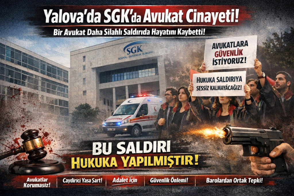Yalova SGK Müdürlüğü’nde Silahlı Saldırı: Genç Avukatın Ölümü Hukuk Camiasını Ayağa Kaldırdı