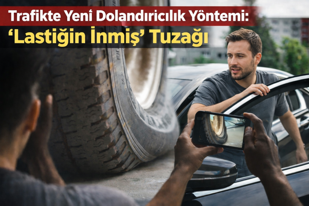 Trafikte Yeni Dolandırıcılık Yöntemi: “Lastiğin İnmiş” Tuzağı