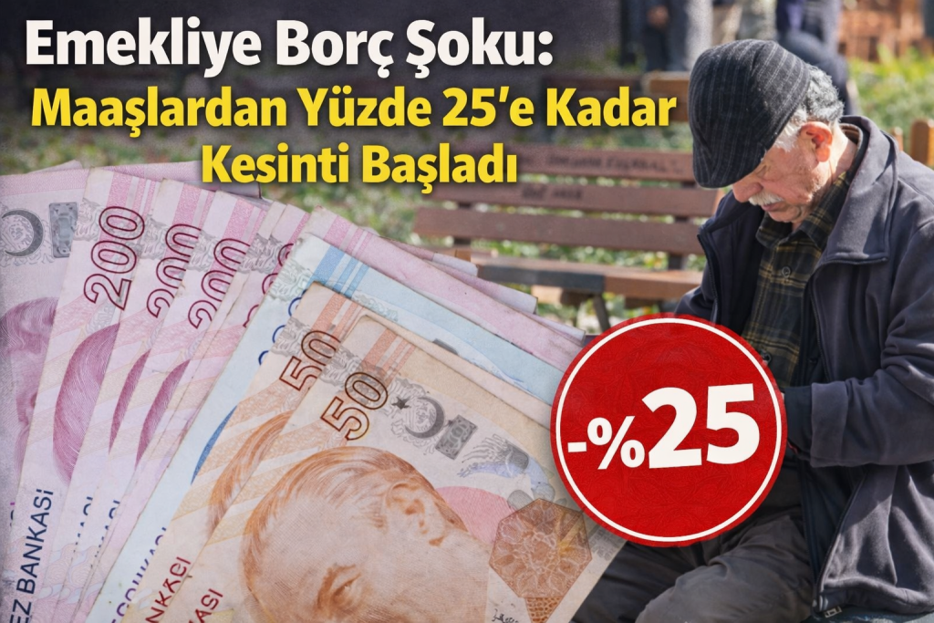 Emekliye Borç Şoku: Maaşlardan Yüzde 25’e Kadar Kesinti Başladı