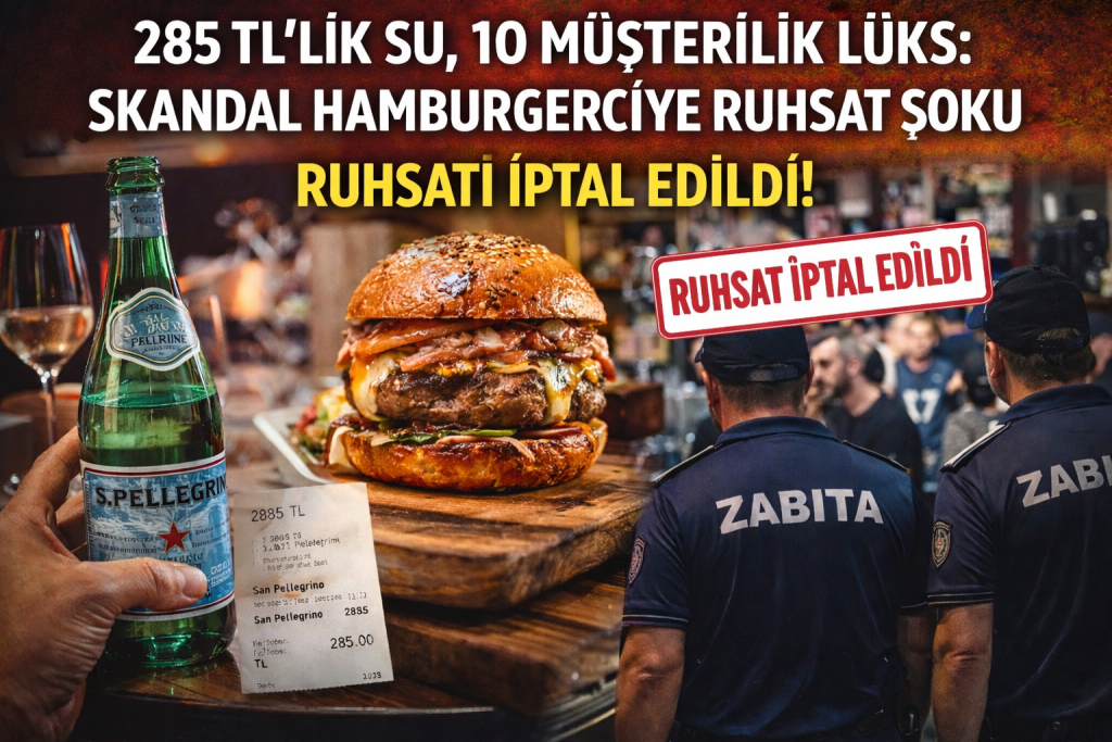 285 TL’LİK SU, 10 MÜŞTERİLİK LÜKS: SKANDAL HAMBURGERCİYE RUHSAT ŞOKU