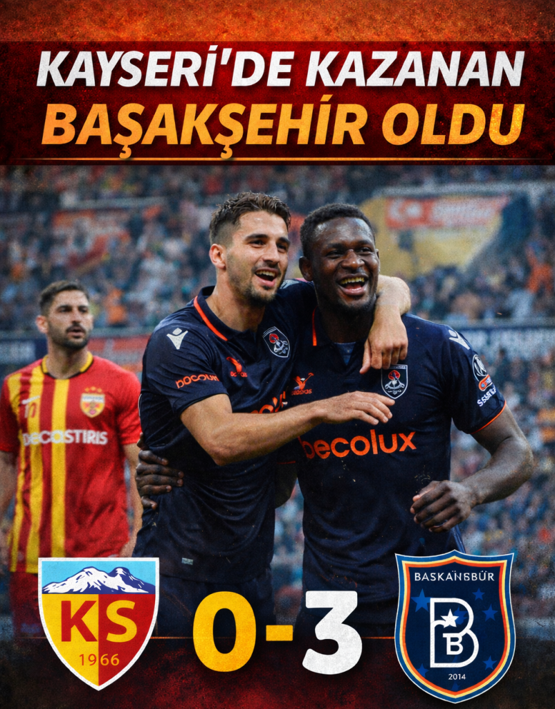 Kayseri’de Kazanan Başakşehir Oldu