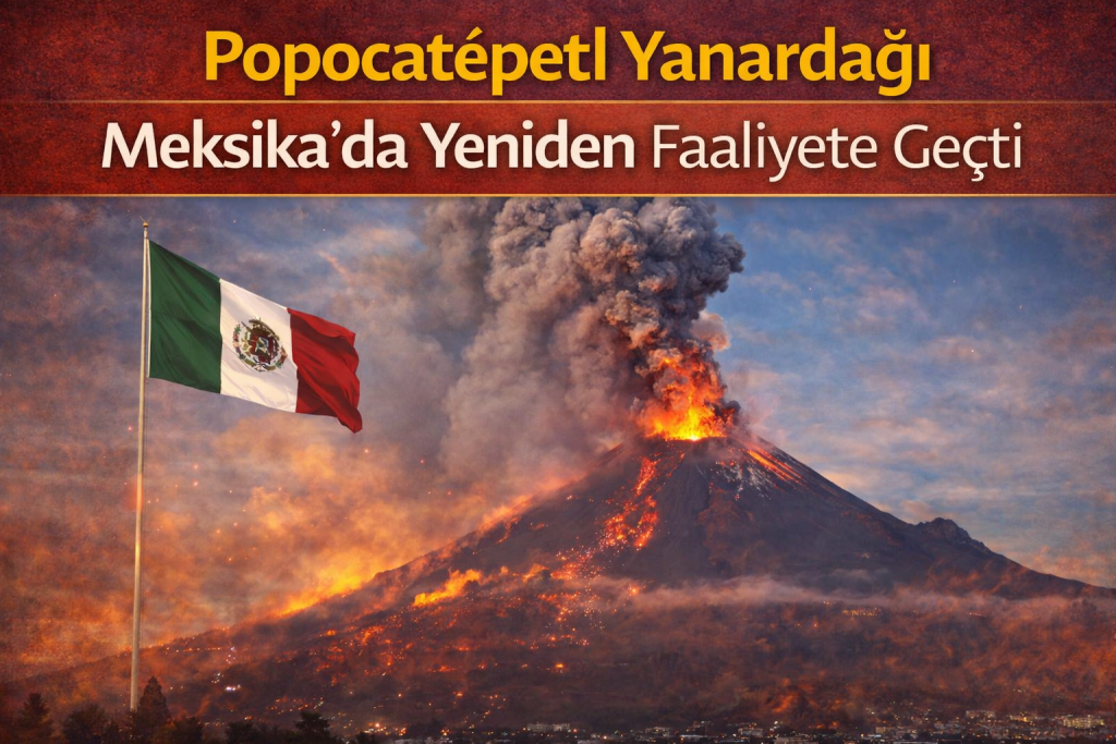 Popocatépetl Yanardağı Meksika’da Yeniden Faaliyete Geçti