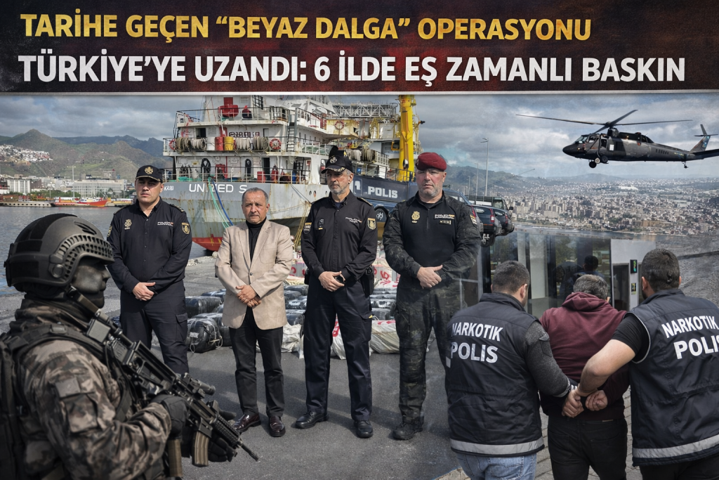 Tarihe Geçen “Beyaz Dalga” Operasyonu Türkiye’ye Uzandı: 6 İlde Eş Zamanlı Baskın