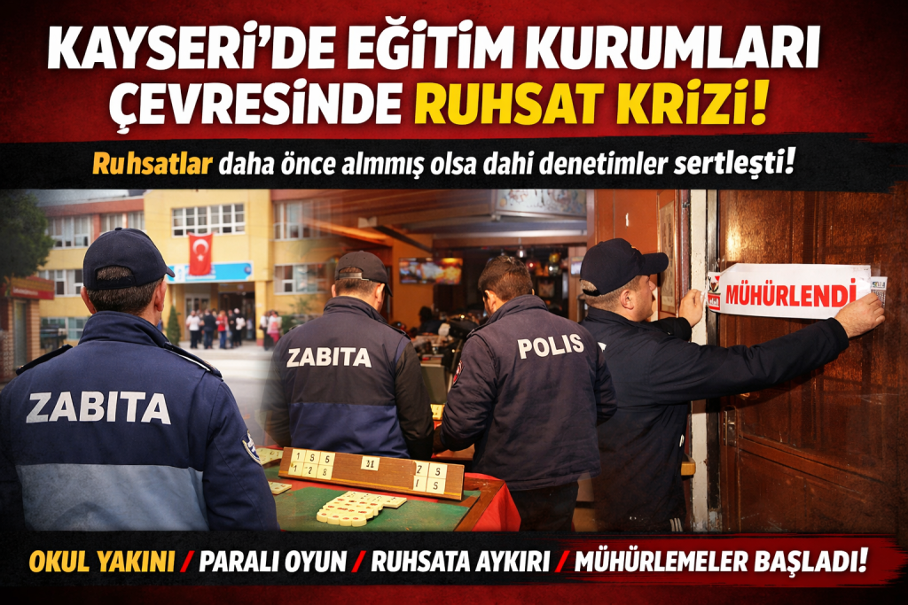 Kayseri’de Eğitim Kurumları Çevresinde Ruhsat Alarmı