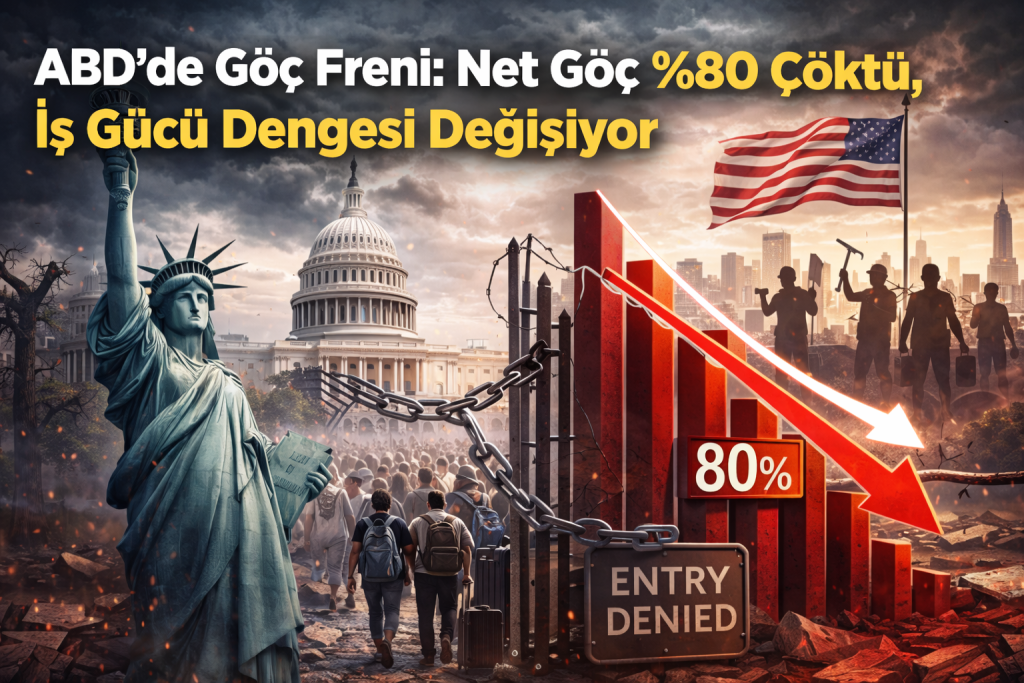 ABD’de Göç Freni: Net Göç %80 Çöktü, İş Gücü Dengesi Değişiyor