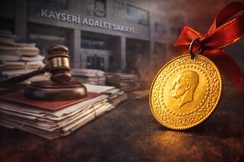 Kayseri’de “Çeyrek Altın” Krizi Mahkemeye Taşındı: İcra Yoluyla Parasını Geri Aldı