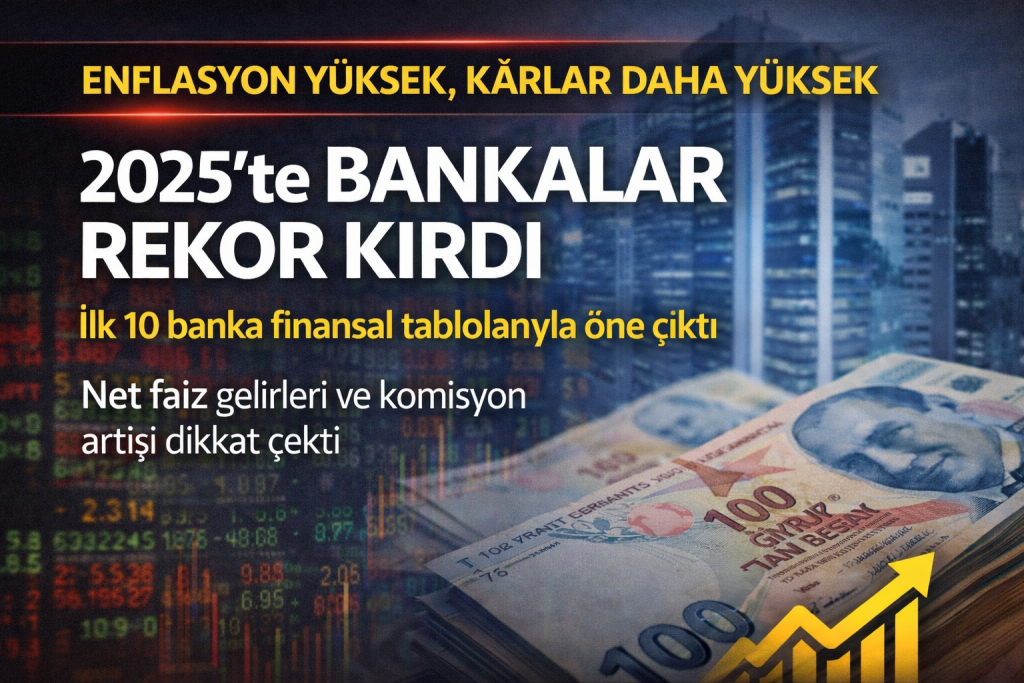 Yüksek Enflasyon Ortamında Bankaların Kârı Arttı: 2025’te İlk 10 Banka Öne Çıktı