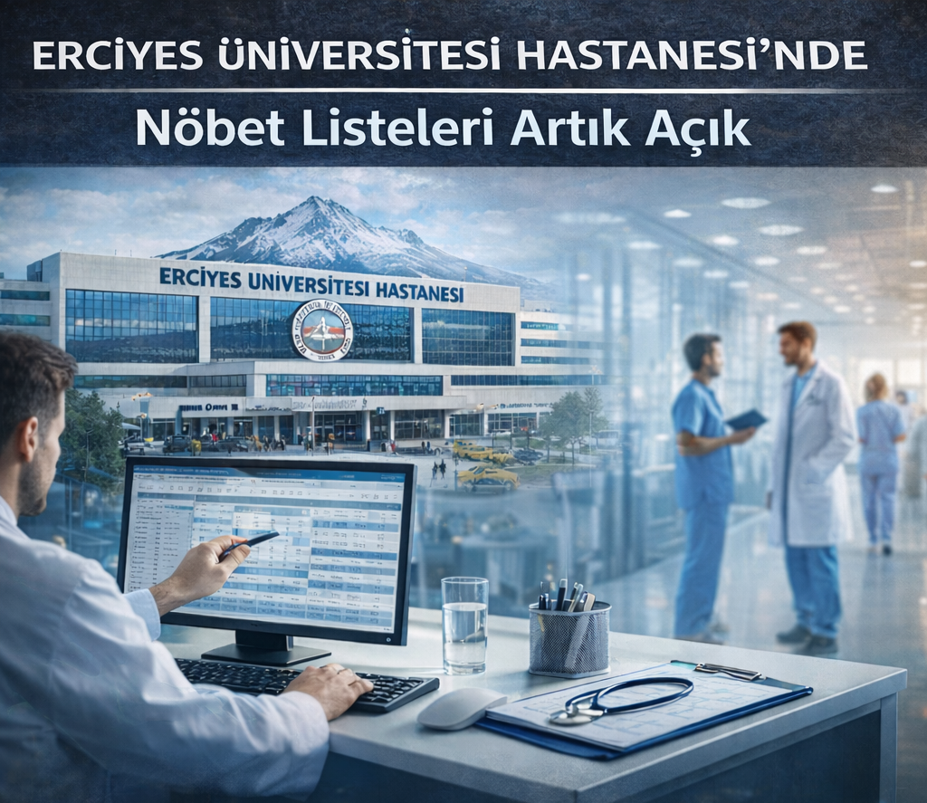 Erciyes Üniversitesi Hastanesi’nde Nöbet Listeleri Artık Açık