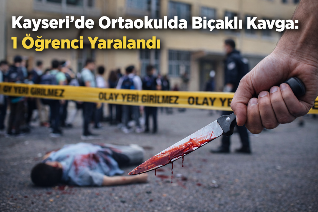 Kayseri’de Ortaokulda Bıçaklı Kavga: 1 Öğrenci Yaralandı