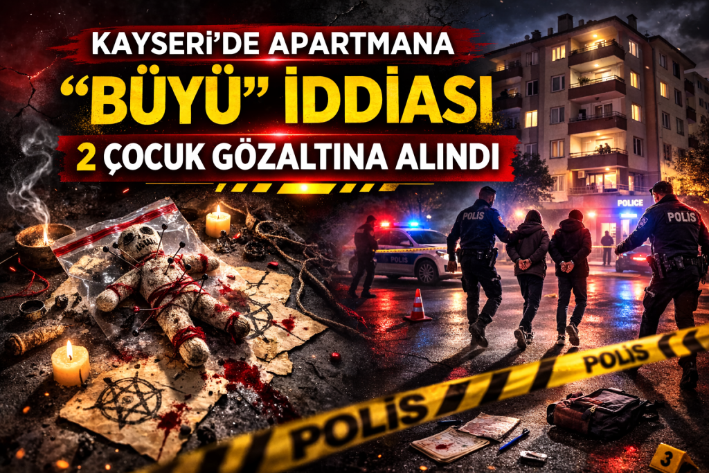 Kayseri’de Apartmana “Büyü” İddiası: 2 Çocuk Gözaltına Alındı